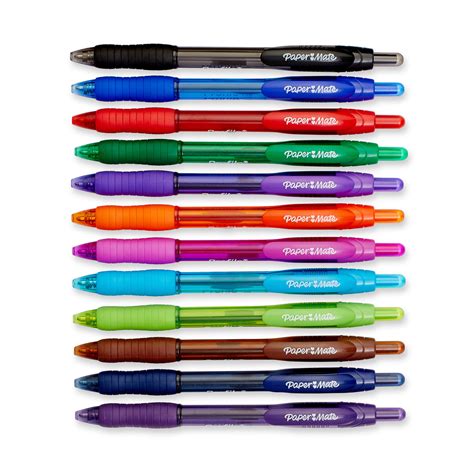 Paper Mate Profile Retractable Bold Point Ballpoint Pens, 12 Colored ...