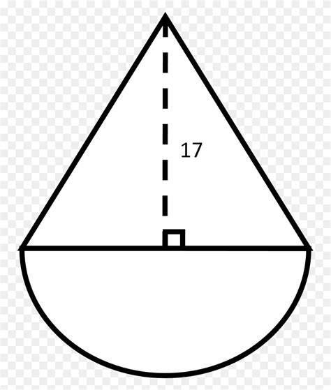 Perimeter Of Semicircle And Triangle, Cone HD PNG Download - FlyClipart