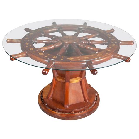 Nautical Ships Wheel Coffee Table | Nautical coffee table, Nautical ...