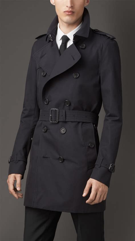 Burberry Cotton Gabardine Trench Coat in Blue for Men (navy) | Lyst