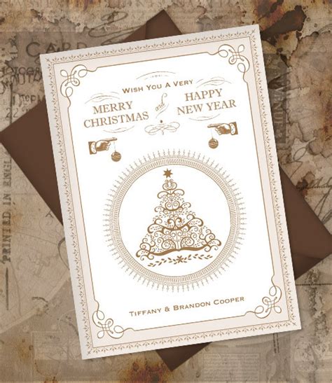 Vintage Christmas Card Template – Download & Print