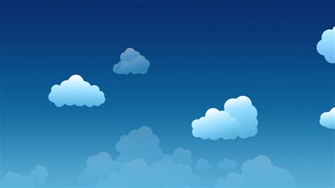 Cartoon Clouds Static & Moving on Blue Sky, Motion Graphics | VideoHive