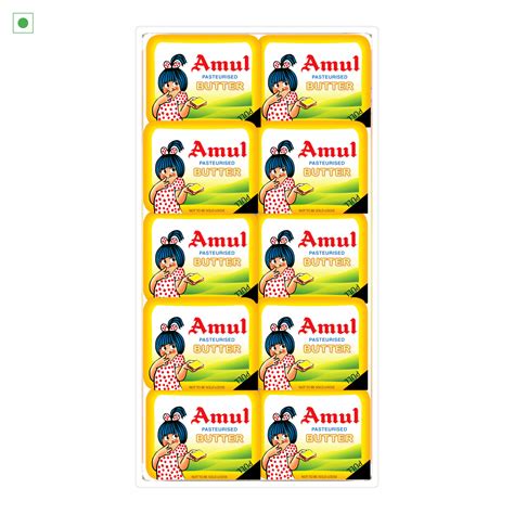 Amul Pasteurised Butter Salted 500g, Box Of 20, 43% OFF