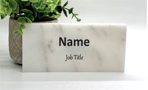 Personalized Desk Name Plate Marble Stone Desktop Name and | Etsy