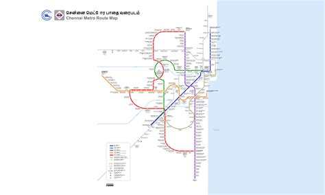 MGR Central (Chennai Central) Metro Station Route Map - Chennai Metro ...