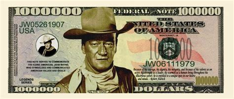 JOHN WAYNE MILLION DOLLAR BILL – American Art Classics