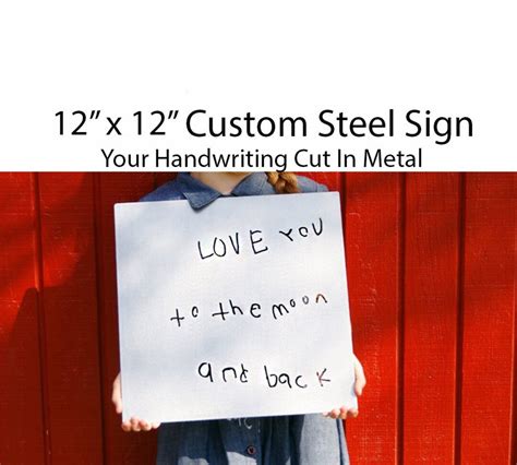 Handwritten Metal Custom Quote Sign, Inspirational Personalized Steel ...