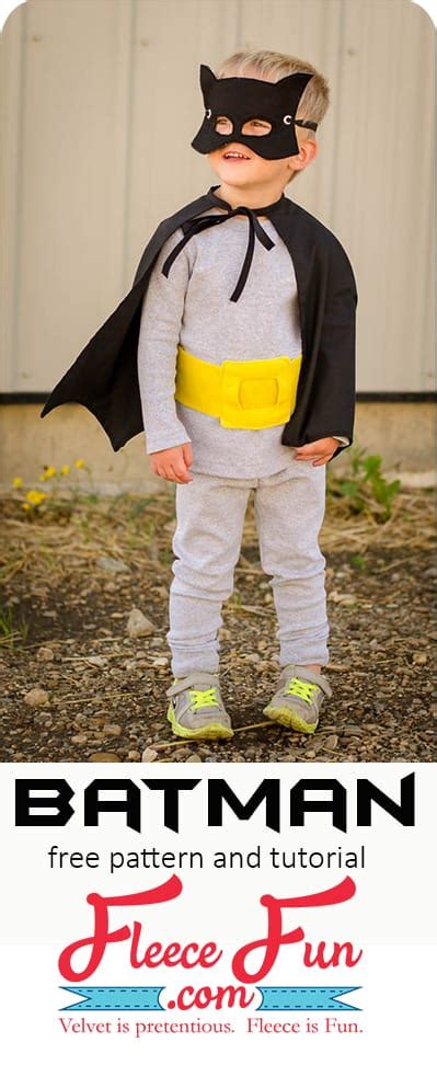 Classic Batman Cape Costume Tutorial DIY ♥ Fleece Fun