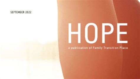 2022 HOPE Magazine - Family Transition Place- Womens Shelter Orangeville