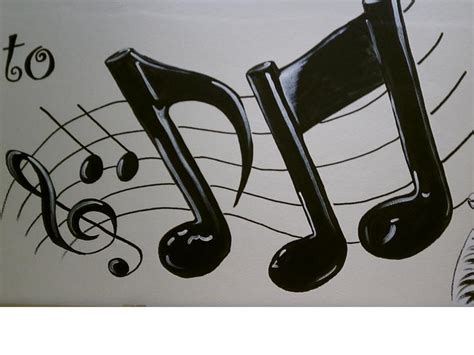 Music Note Canvas Painting at PaintingValley.com | Explore collection of Music Note Canvas Painting