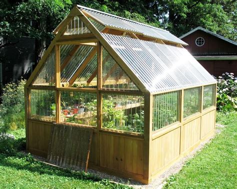 DIY Greenhouse Plans and Greenhouse Kits: Lexan Polycarbonate, Cedar Wood Framed Greenhouse ...