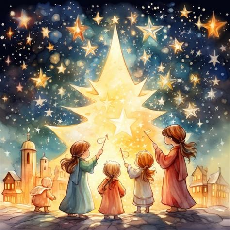 Premium AI Image | Christmas illustration for children and fairy tales ...