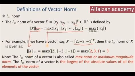 l infinity Norm of a vector || what is the l infinity Norm Numerical Analysis II - YouTube