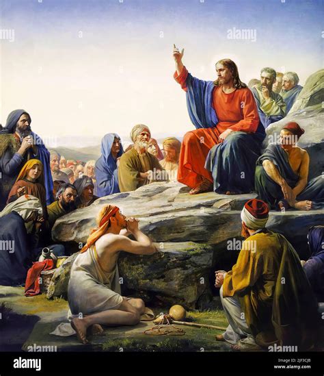 The Sermon on the Mount, painting in oil on copper by Carl Bloch, 1877 Stock Photo - Alamy