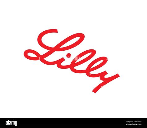 Eli Lilly and Company, rotated, white background logo, brand name Stock ...