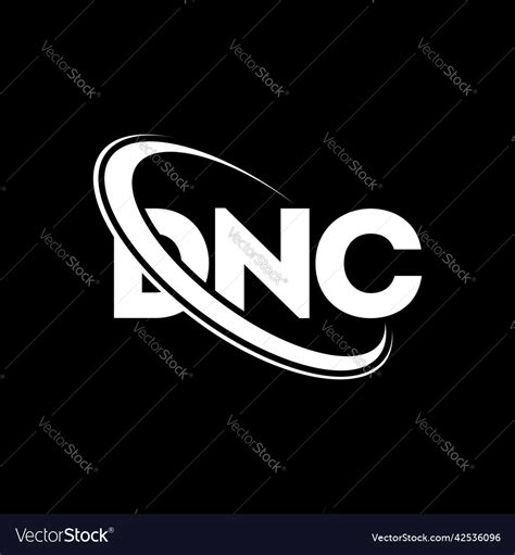 Dnc logo letter letter logo design Royalty Free Vector Image