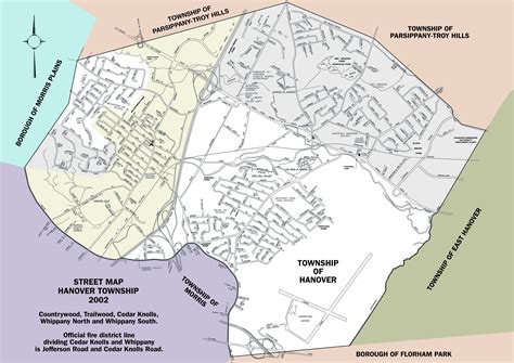 Street Map of Hanover | Whippany, NJ - Its History and Times