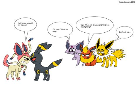 Sylveon and Umbreon Argue by KelseyEdward on DeviantArt