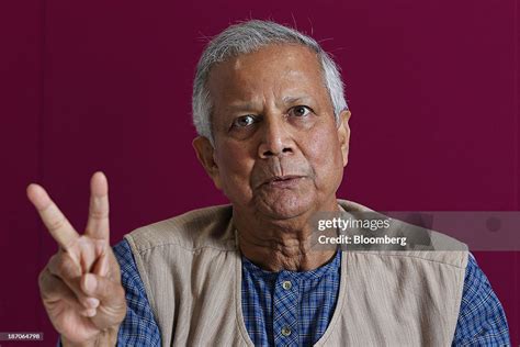 Muhammad Yunus, founder of Grameen Bank and Nobel laureate, gestures ...