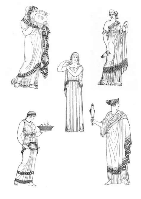 Ancient Greek Clothing, Chiton, Doric and Himation