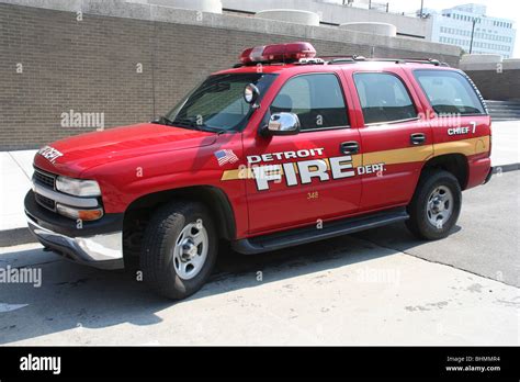 Battalion Chief 7 Vehicle Detroit Fire Department Detroit MI USA, by Dembinsky Photo Assoc Stock ...