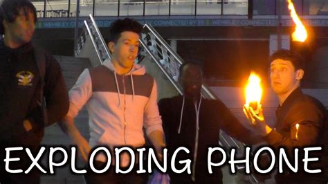 EXPLODING PHONE PRANK ( SAMSUNG S7 ON FIRE) - YouTube