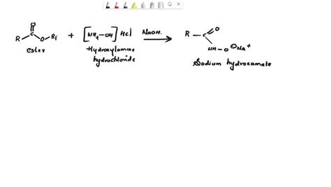 SOLVED: Show the mechanism for reaction of an ester with hydroxylamine ...