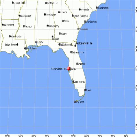 Map Of Florida Showing Tampa And Clearwater - Printable Maps