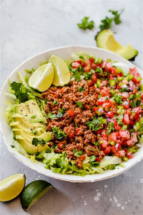 Ground Beef Taco Salad (Low-carb, Whole30, Paleo & Gluten-free)