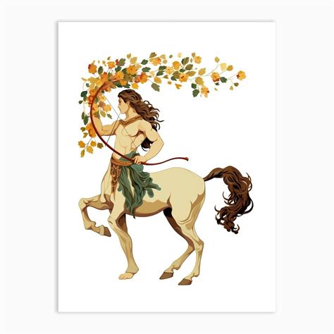 Centaur Realistic Illustration 2 Art Print by Achilles' Art Trove - Fy