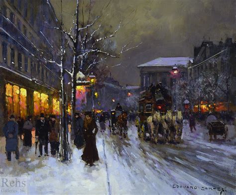 "Boulevard de la Madeleine, Winter" Edouard Léon Cortès (1882 - 1969)