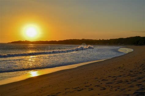 Sunset in Natadola Beach, Viti Levu Island, Fiji Stock Image - Image of ...