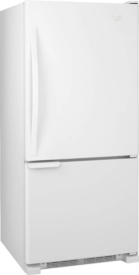 Customer Reviews: Whirlpool 18.5 Cu. Ft. Bottom-Freezer Refrigerator White on White WRB119WFBW ...