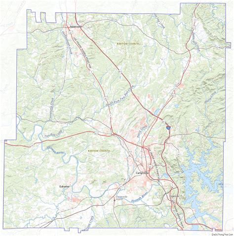 Map of Bartow County, Georgia - Thong Thai Real