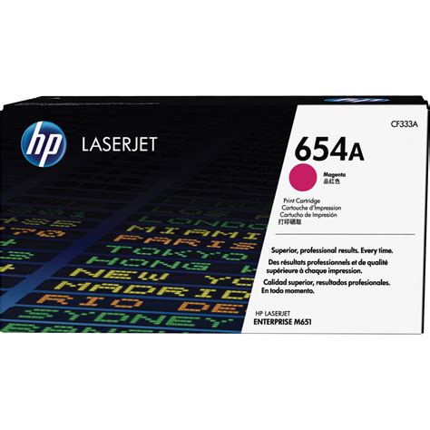 HP 654A Magenta LaserJet Toner Cartridge CF333A B&H Photo Video