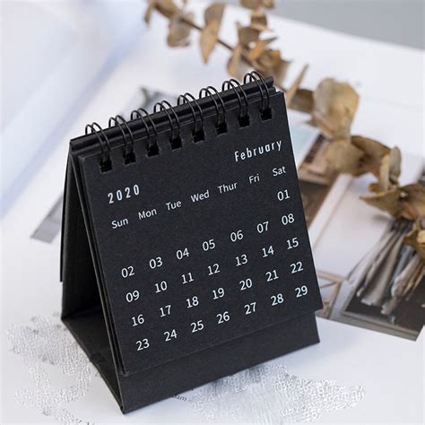 2020 Mini Desk Calendar Stand Up Flip Calendar Daily Monthly Table Planner Agenda Organizer for ...