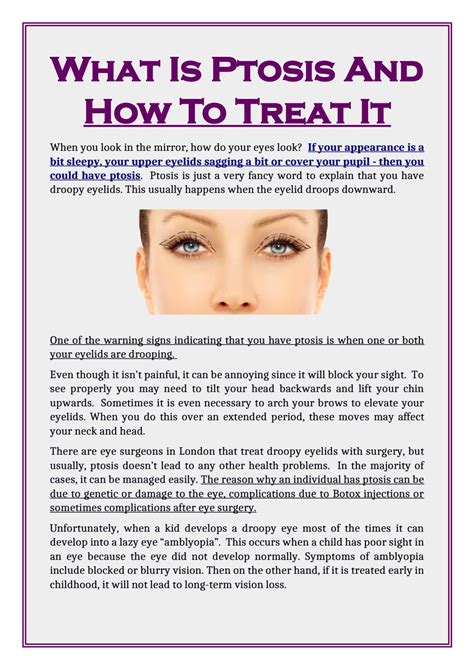 What Is Ptosis And How To Treat It by Pari Shams - Issuu