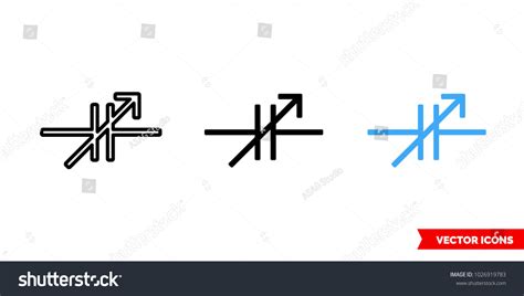 Variable Capacitor Symbol Icon 3 Types Stock Vector (Royalty Free) 1026919783 | Shutterstock