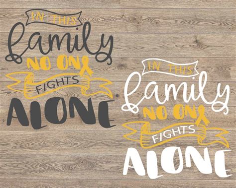 In this family no one fights alone Childhood Cancer Svg | Etsy