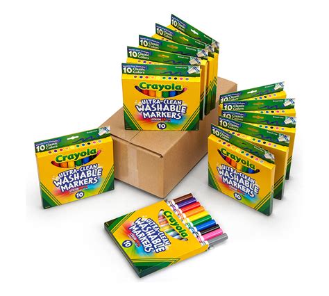 Ultra-Clean Washable Markers, 12 Packs of 10ct | Crayola.com