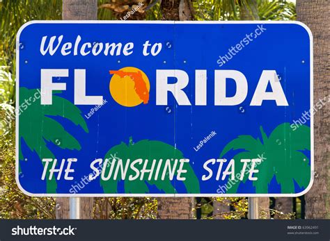 Welcome To Florida Sign Stock Photo 63962491 : Shutterstock