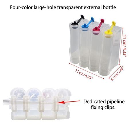 Continuous Ink Supply System for Inkjet Printer Universal Colors Refill ...