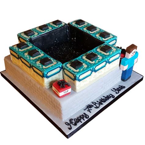 Minecraft End Portal Cake – CAKESBURG Online Premium Cake Shop