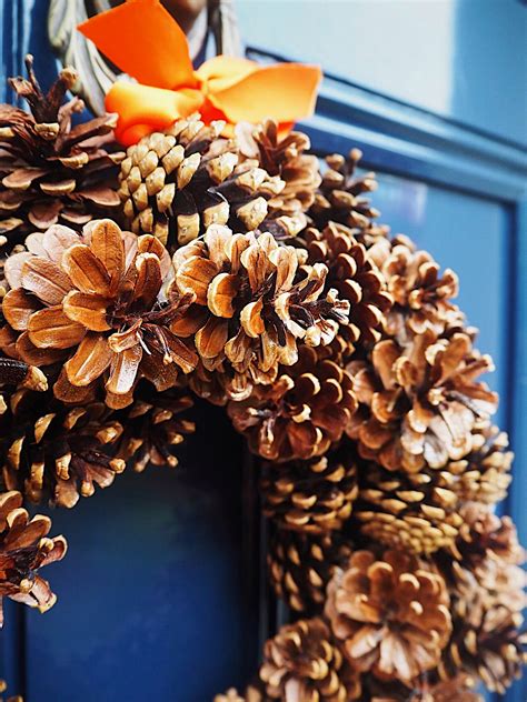 DIY Autumn Fir Cone Door Wreath — MELANIE LISSACK INTERIORS