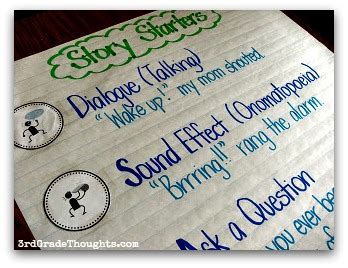 Story Starters- Anchor Chart & Printable - 3rd Grade Thoughts
