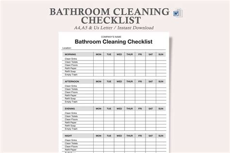 Bathroom Cleaning Checklist For Kids, 40% OFF