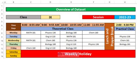 How to Make a Daily Schedule in Excel (6 Practical Examples)