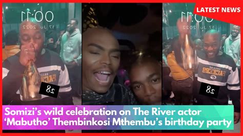 Somizi’s wild celebration on The River actor ‘Mabutho’ Thembinkosi ...