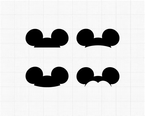 Mickey Mouse Ears Head Svg and Png Formats Cut Cricut - Etsy