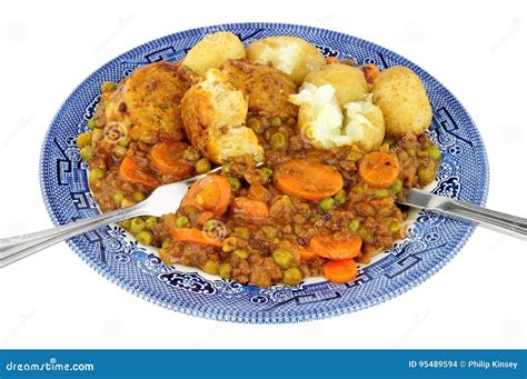 Minced Beef Stew with Dumplings Stock Photo - Image of knife, delicious ...